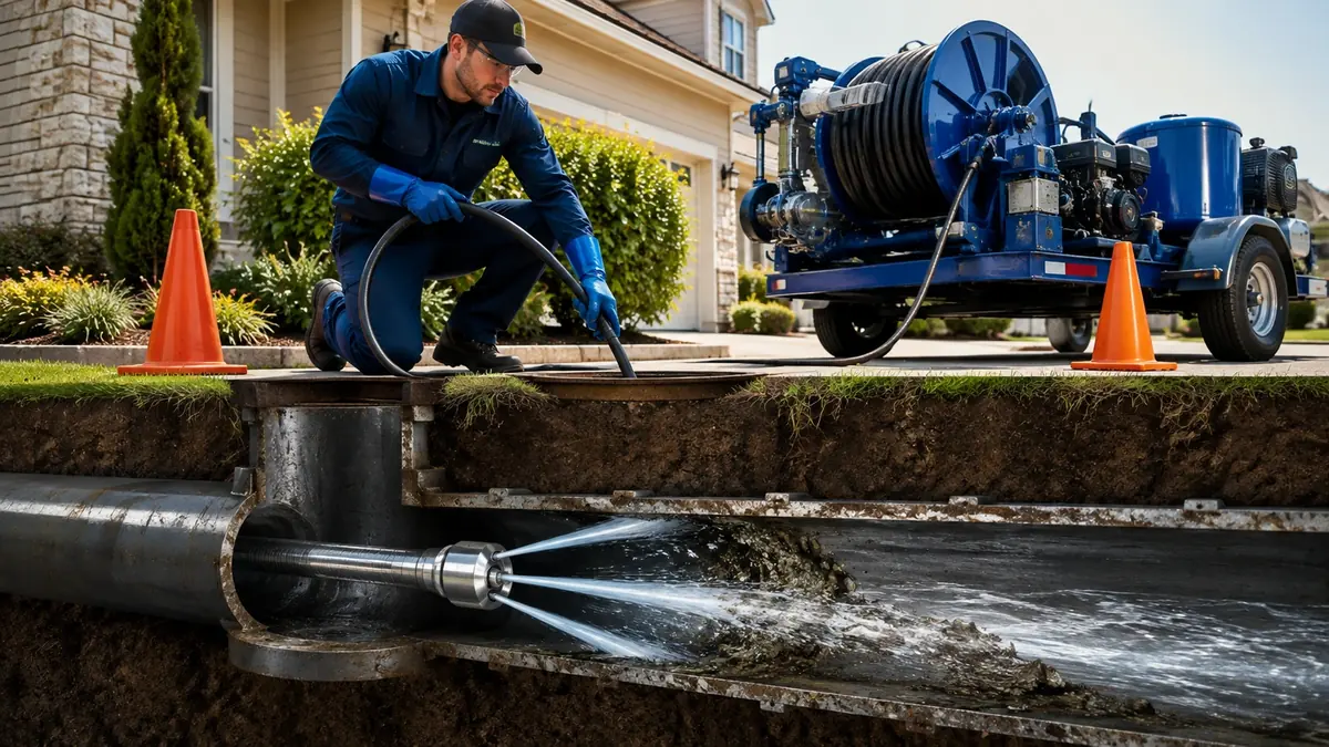 Main Sewer Line Hydro Jet Cleaning in Summerland