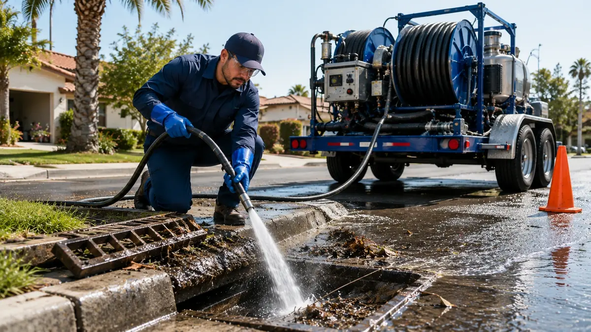 Storm Drain Hydro Jet Cleaning in Summerland